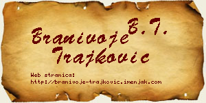 Branivoje Trajković vizit kartica